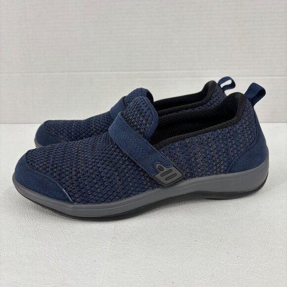 Orthofeet Quincy Loafer Stretch Knit Womens Size 7 Blue Comfort Orthotic Slip On - Picture 3 of 12